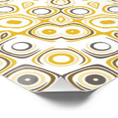 Gouden Gele Mandala Patroon Perfect Poster (Hoek)