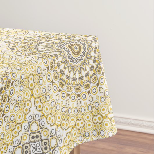 Gouden Gele Mandala Patroon Tafelkleed (Voorbeeld)