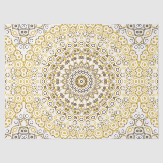 Gouden Gele Mandala Patroon Tissuepapier (Voorkant)
