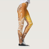 Gouden Gele Parels AI kunst Leggings (Rechts)
