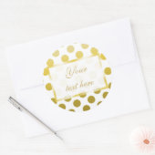 Gouden Gele polka dot Gift Sticker (Envelop)