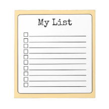 Gouden Gele Retro Aangepaste Checklist Ingelijnd