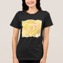 Gouden Gele Roos Koolzwarte T-Shirt