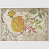 Gouden Gele Rose Decoupage Tissue Paper Tissuepapier (Voorkant)