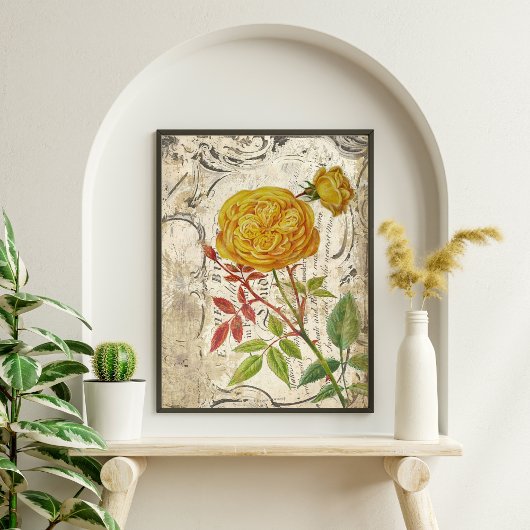 Gouden Gele Rose Decoupage Tissue Paper Tissuepapier