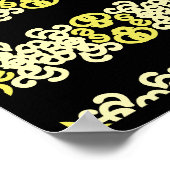 Gouden Gele Sierstreep Naadloos Patroon Poster (Hoek)