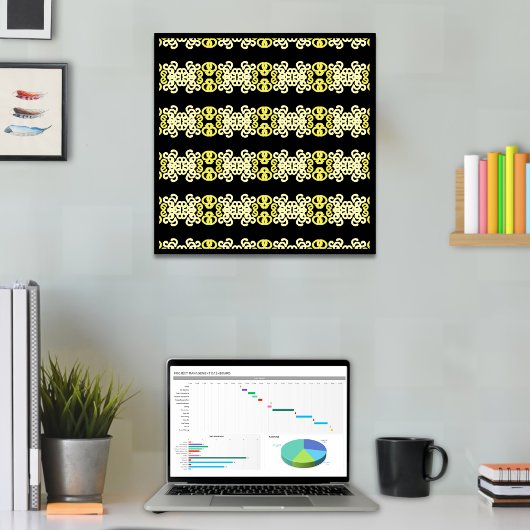 Gouden Gele Sierstreep Naadloos Patroon Poster