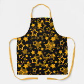 Gouden Gele Sterren Glitter Ontwerp  Schort (Voorkant)