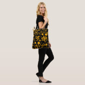 Gouden Gele Sterren Glitter Ontwerp Tote Bag (Op model)
