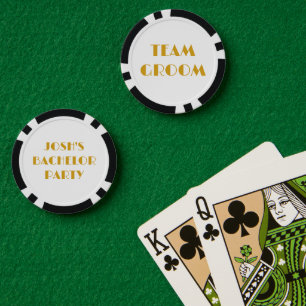 Gouden Gele Team Bruidegom Bachelorfeest Poker Chips