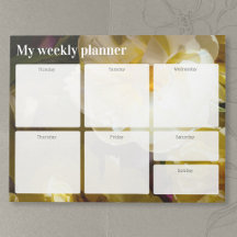 Gouden Gele Tulp Weekplanner