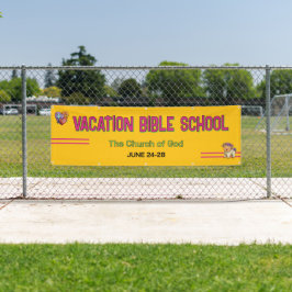 Gouden Gele Vakantie Bijbel School Kerk Banner