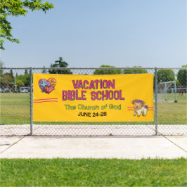Gouden Gele Vakantie Bijbel School Kerk Banner
