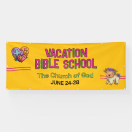 Gouden Gele Vakantie Bijbel School Kerk Banner