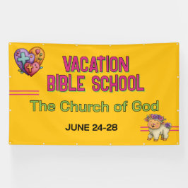 Gouden Gele Vakantie Bijbel School Kerk Banner