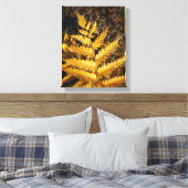 Gouden Gele Varen Fall Bladeren Canvas Afdruk (Insitu (Slaapkamer))