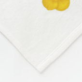 Gouden Gele Wilde Bloem Foto Naam Monogram Fleece Deken (Hoek)