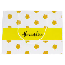 Gouden Gele Wilde Bloem  Monogram Naam Cadeautas