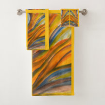 Gouden gele woestijn inspiraties Badhanddoek set