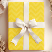 Gouden Gele Zigzag Chevron Strepen Cadeaupapier