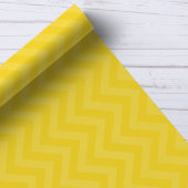 Gouden Gele Zigzag Chevron Strepen Cadeaupapier