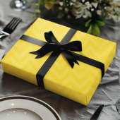 Gouden Gele Zigzag Chevron Strepen Cadeaupapier