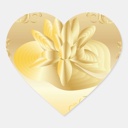 GOUDEN GELEGENHEIDSVIERING ROMANTISCHE STICKER (Voorkant)