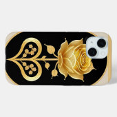 Gouden Gelijste Roos Decoratieve Kunst Case-Mate iPhone Case (Achterkant (horizontaal))