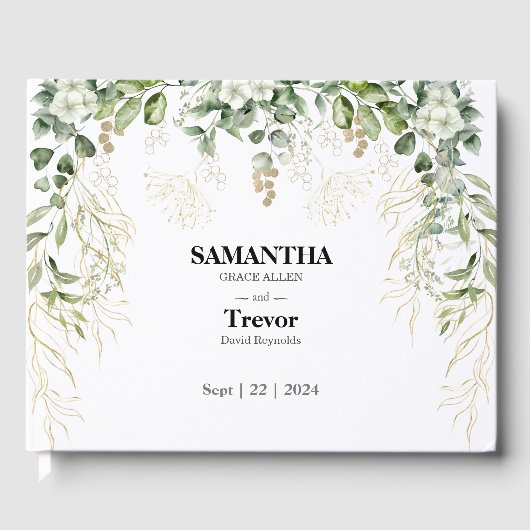 Gouden Geloften: een botanisch huwelijksgastenboek Gastenboek (Voorkant)