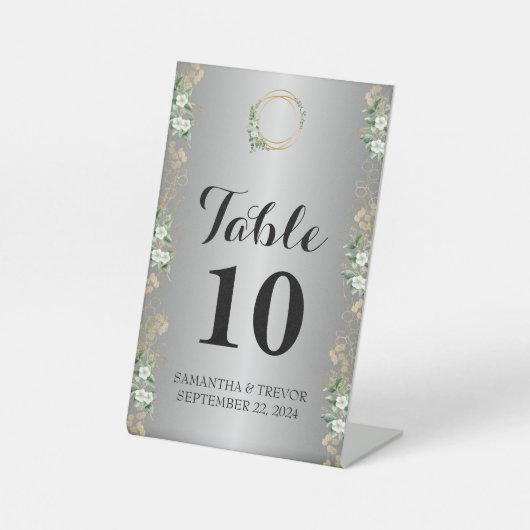 Gouden geloften: Een vorstelijke huwelijkstafel vo Reclamebord Met Voetstuk (Voorkant)