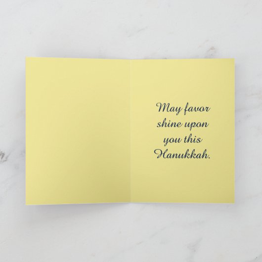 Gouden Gelukkige Chanoeka Menorah Feestdagen Kaart (Binnen)