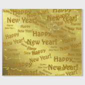 gouden gelukkige jaren cadeaupapier (Vlak)