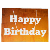 Gouden Gelukkige Verjaardag Gift Bag Groot Cadeauzakje (Achterkant)