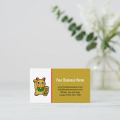 Gouden Gelukskat Winkel Visitekaartje (Staand voorkant)