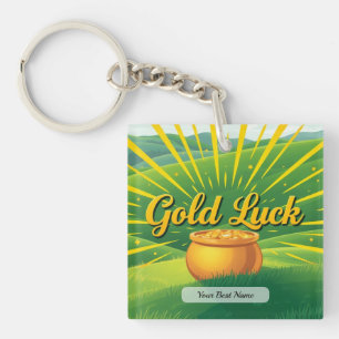 Gouden Geluksstraal Personaliseren Sleutelhanger