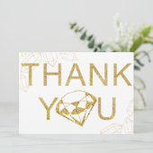 Gouden Gem Foto Verjaardagsfeest Dank u kaart (Staand voorkant)