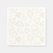 Gouden Gem Patroon Verjaardagsfeest Servetten (Voorkant)