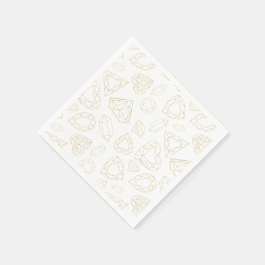 Gouden Gem Patroon Verjaardagsfeest Servetten (Hoek)