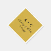 Gouden gemoderniseerd persoonlijk huwelijksfeest c servet (Hoek)