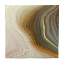 Gouden Geode Stijl (Marmer) Keramisch