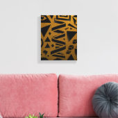 Gouden Geometrie: Een Moderne Gloed Canvas Afdruk (Insitu (Woonkamer))