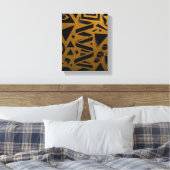 Gouden Geometrie: Een Moderne Gloed Canvas Afdruk (Insitu (Slaapkamer))
