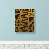 Gouden Geometrie: Een Moderne Gloed Canvas Afdruk (Insitu (Houten vloer))
