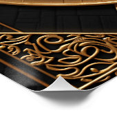 Gouden geometrie Glanzend Perfect Poster (Hoek)