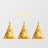 Gouden Geometrie Kerstbomen Zakelijke vakantie Raamsticker (Vel)
