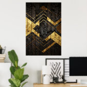 Gouden Geometrie Poster (Thuiskantoor)