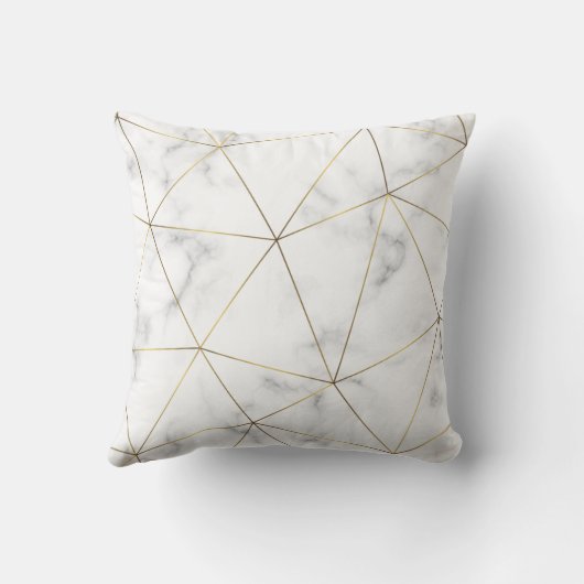 Gouden geometrisch abstract patroon kussen (Achterkant)