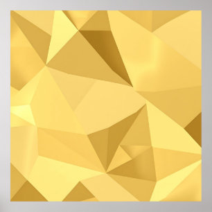Gouden Geometrisch Abstract Patroon Poster