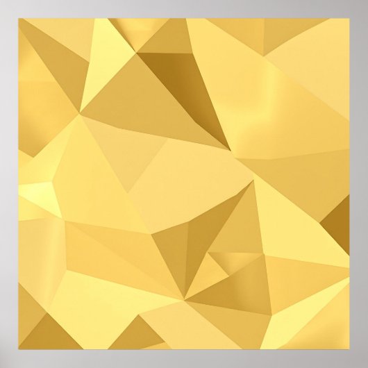Gouden Geometrisch Abstract Patroon Poster (Voorkant)