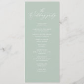 Gouden geometrisch kader bladrijk trouwprogramma programmakaart (Achterkant)